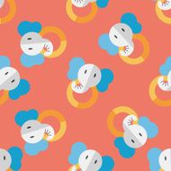 elephant toy flat icon eps10 seamless pattern background N3