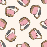 Computer-related equipment computer bag cartoon seamless pattern background