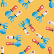 dishware and cutlery flat icon eps10 seamless pattern background N3