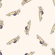 swimming exercise cartoon seamless pattern background