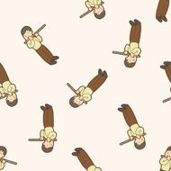 Musicians cartoon seamless pattern background N2