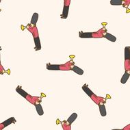 Musicians cartoon seamless pattern background N4