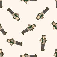 Musicians cartoon seamless pattern background N6