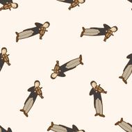 Musicians cartoon seamless pattern background N7