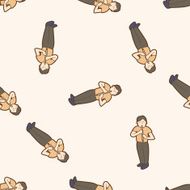 Musicians cartoon seamless pattern background N8