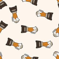 kitchenware juicer cartoon seamless pattern background N4