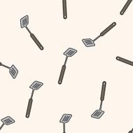 kitchenware spatula cartoon seamless pattern background N12