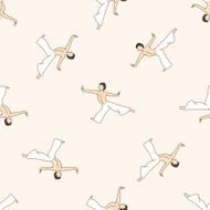 dancer cartoon seamless pattern background N21
