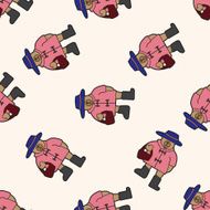 bear cartoon seamless pattern background N8