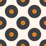 rock music disk cartoon seamless pattern background