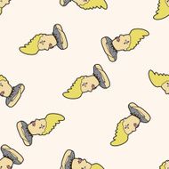 music Rockers cartoon seamless pattern background