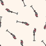 rock music microphone cartoon seamless pattern background