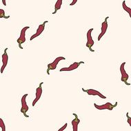 vegetable theme chilli cartoon seamless pattern background