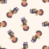 family mother character cartoon seamless pattern background N7