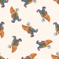 Dwarfs cartoon seamless pattern background
