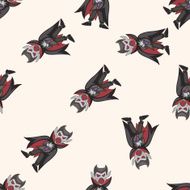 bizarre monster vampire cartoon seamless pattern background