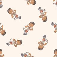 sport athlete runner cartoon seamless pattern background