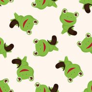 animal frog playing instrument cartoon seamless pattern background N4