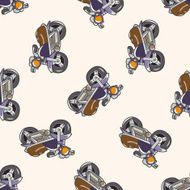 transportation motor cartoon seamless pattern background N26