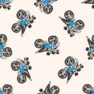 transportation motor cartoon seamless pattern background N28