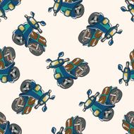 transportation motor cartoon seamless pattern background N32