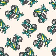 transportation motor cartoon seamless pattern background N33