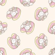 baby shoes style cartoon seamless pattern background N2
