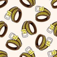 rock style belt cartoon seamless pattern background