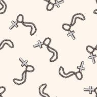 rock style necklace cartoon seamless pattern background