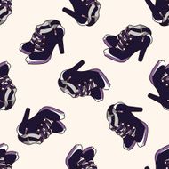 rock style shoes cartoon seamless pattern background