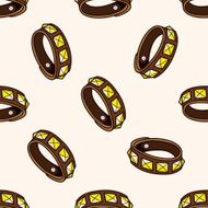 rock style belt cartoon seamless pattern background N2
