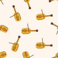 music violin cartoon seamless pattern background N2