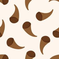 music horn cartoon seamless pattern background