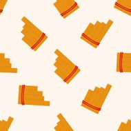 music flute cartoon seamless pattern background N3
