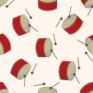music drum cartoon seamless pattern background N2