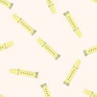 music flute cartoon seamless pattern background N4