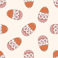 easter painting egg cartoon seamless pattern background N2