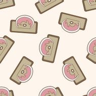 Computer-related desktop icon cartoon seamless pattern background N12