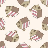 Computer-related desktop icon cartoon seamless pattern background N14