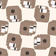 Computer-related desktop icon cartoon seamless pattern background N18