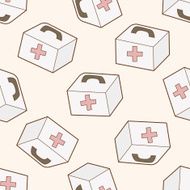 Computer-related desktop icon cartoon seamless pattern background N21