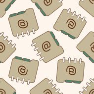 Computer-related desktop icon cartoon seamless pattern background N25
