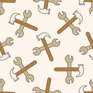 Computer-related desktop icon cartoon seamless pattern background N31