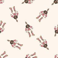 robot cartoon seamless pattern background N108