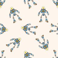 robot cartoon seamless pattern background N112