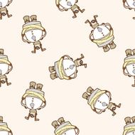 robot cartoon seamless pattern background N115
