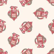 robot cartoon seamless pattern background N116