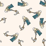 fisherman cartoon seamless pattern background