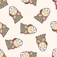 fisherman cartoon seamless pattern background N2