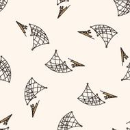 fishing cartoon seamless pattern background N2